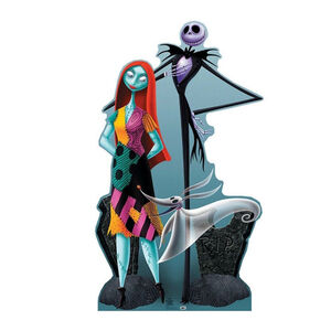 JACK, SALLY & ZERO Nightmare Before Christmas CARDBOARD CUTOUT Standup Standee